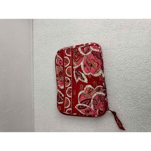 Vera Bradley Red Quilted Zipper Paisley Pattern‎ iPad Tablet Sleeve Pouch